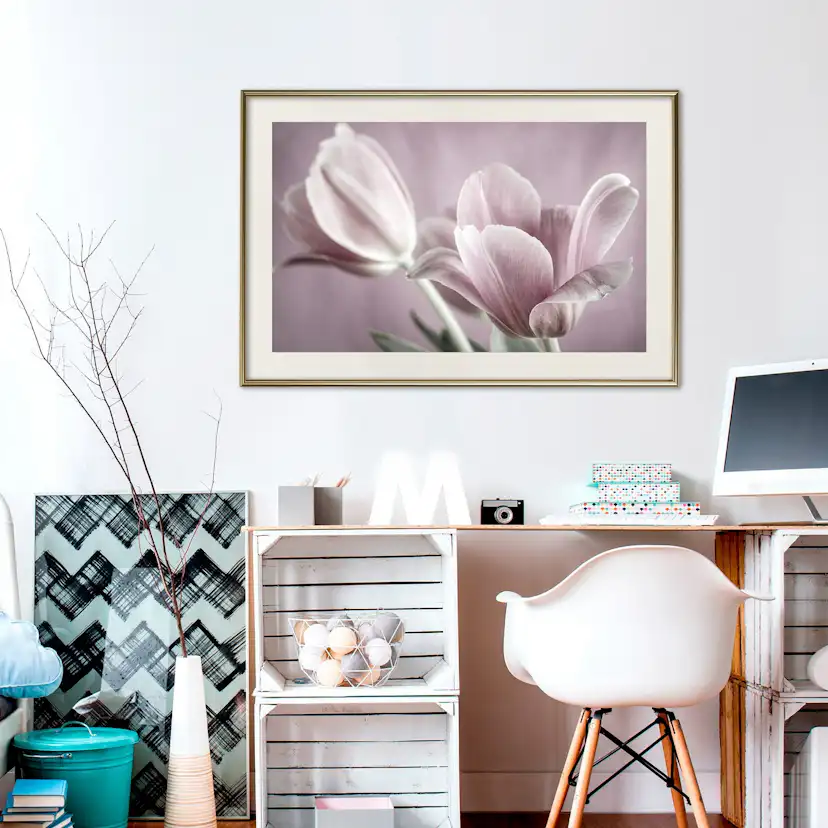 Poster Artgeist Affisch Pink Tulips