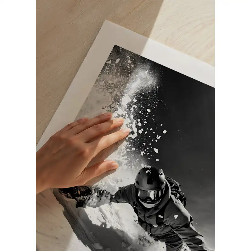 Poster Gallerix Snowboarder B&W No2