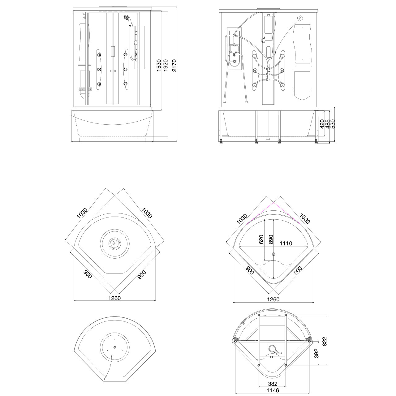 Bad & Duschkabin Arrow 6026