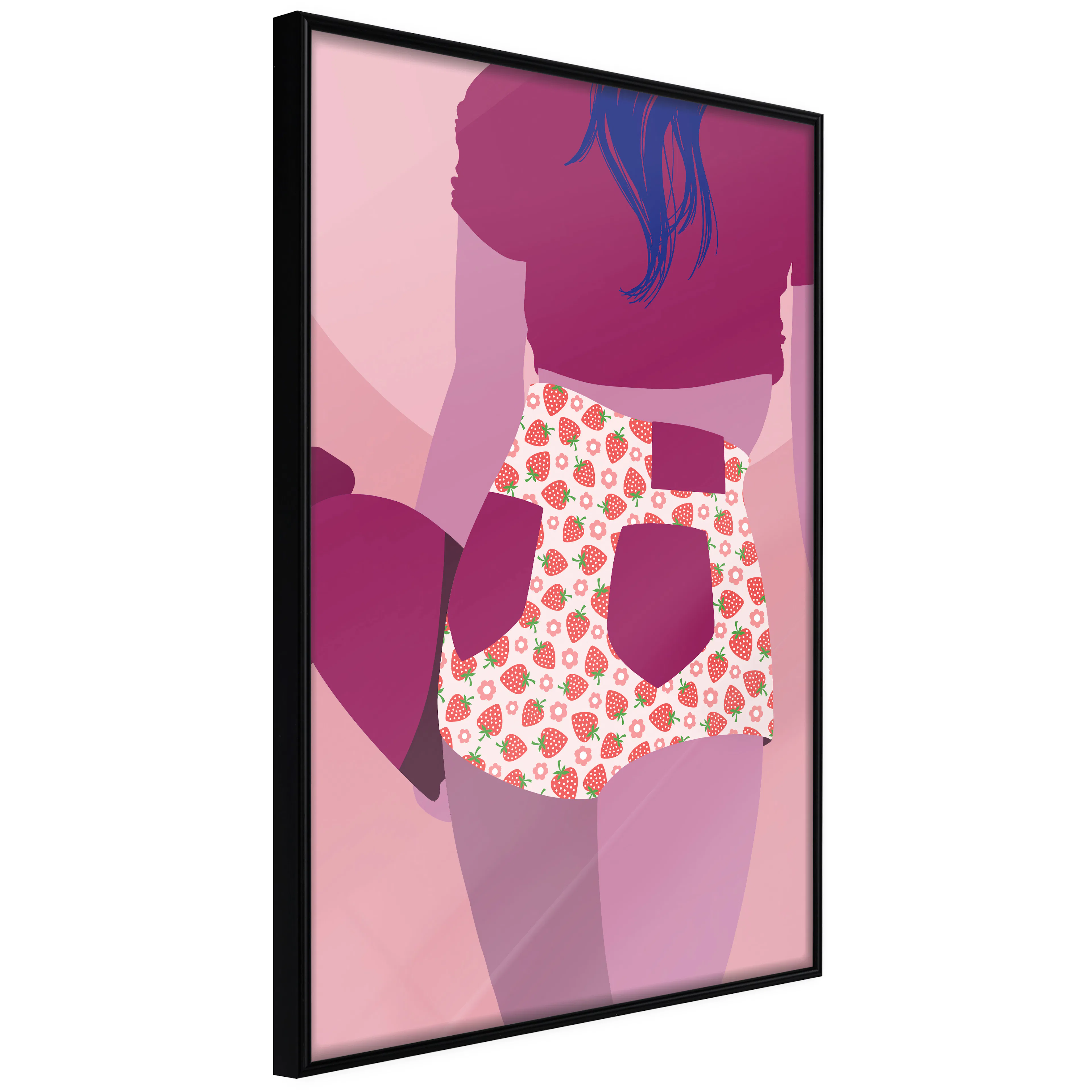 Affisch - Strawberries Shorts [Poster] 40x60 Svart ram, 40x60 cm