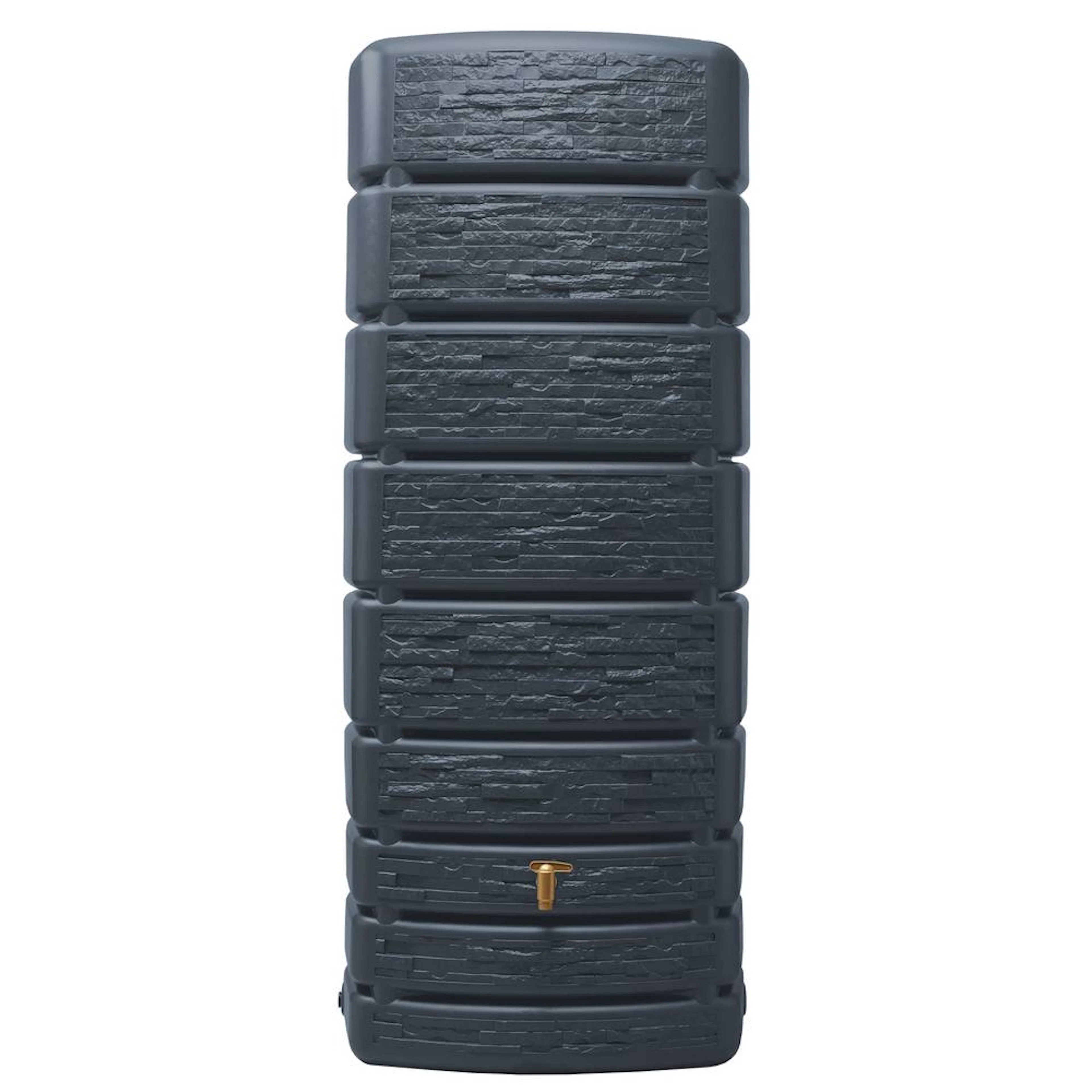 Regnvattentunna Garantia Slim Stone 500 L Grå Granit med Plastkran