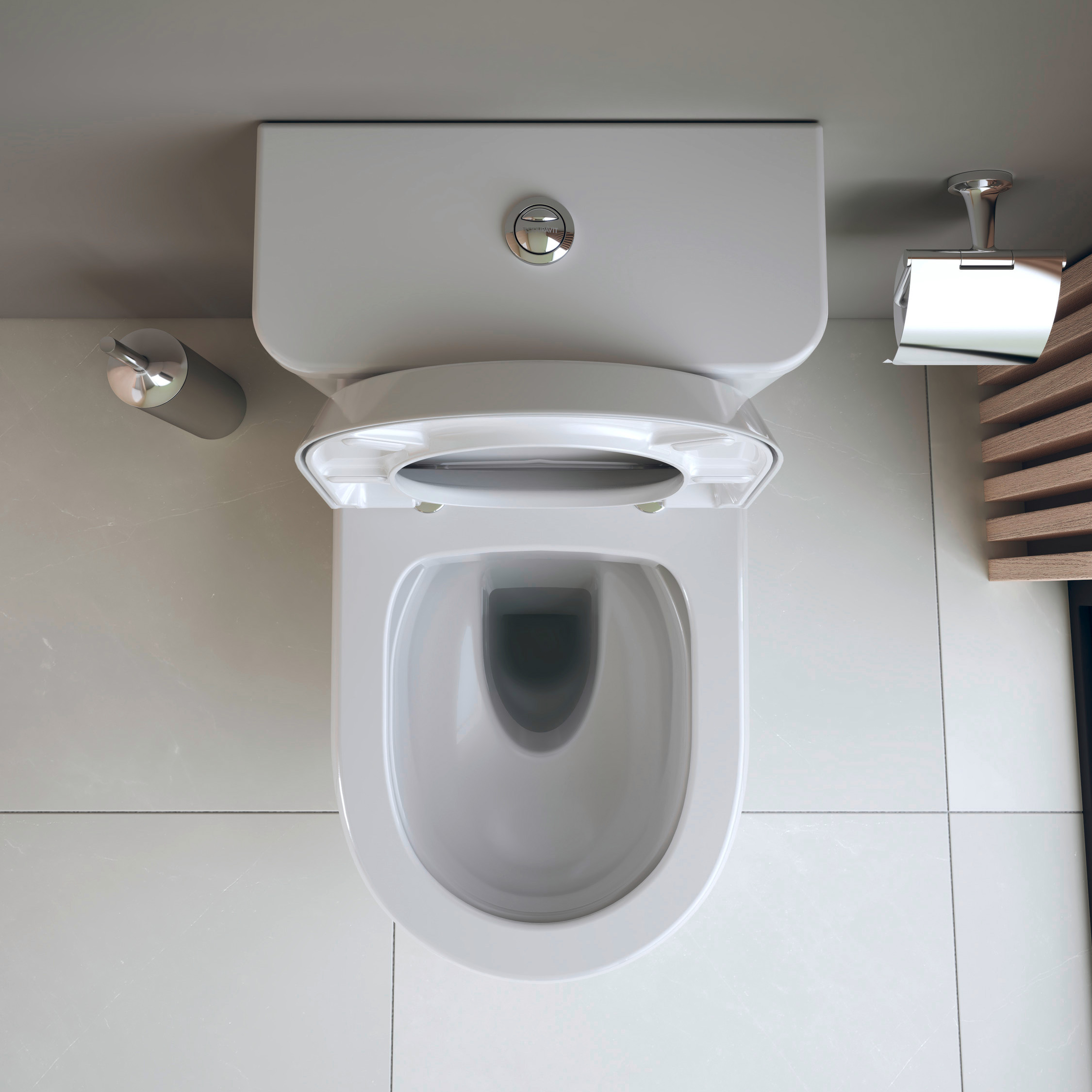 Golvstående toalettstol Duravit Qatego med Mjukstängande Hårdsits