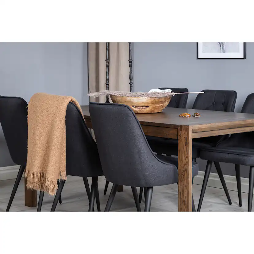 Matgrupp Venture Home Slider med 6 Velvet Deluxe stolar