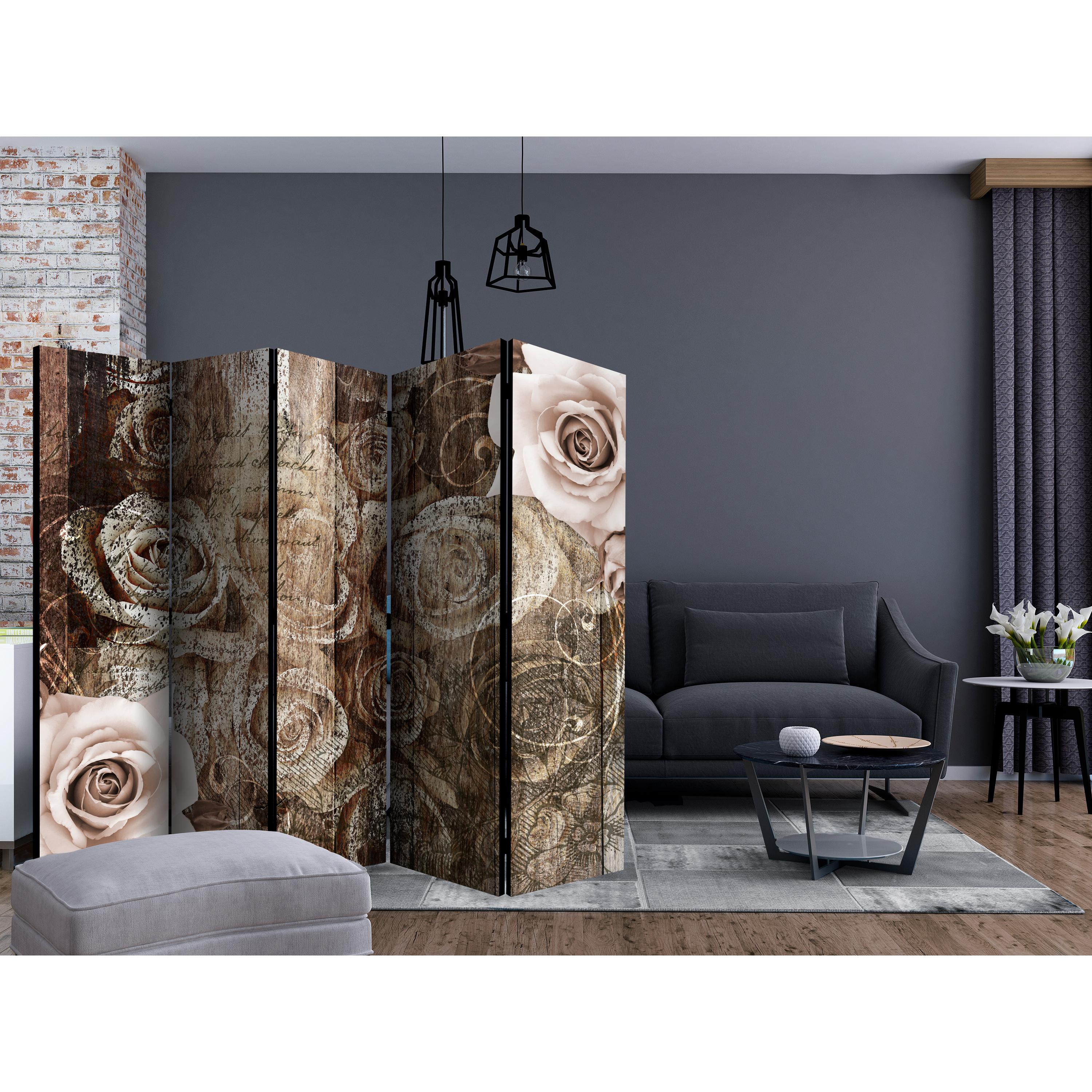 Rumsavdelare Arkiio Old Wood and Roses II 225x172 cm