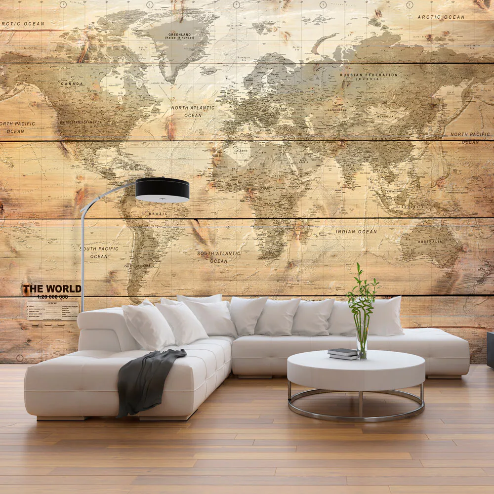 Fototapet Arkiio Map On Boards
