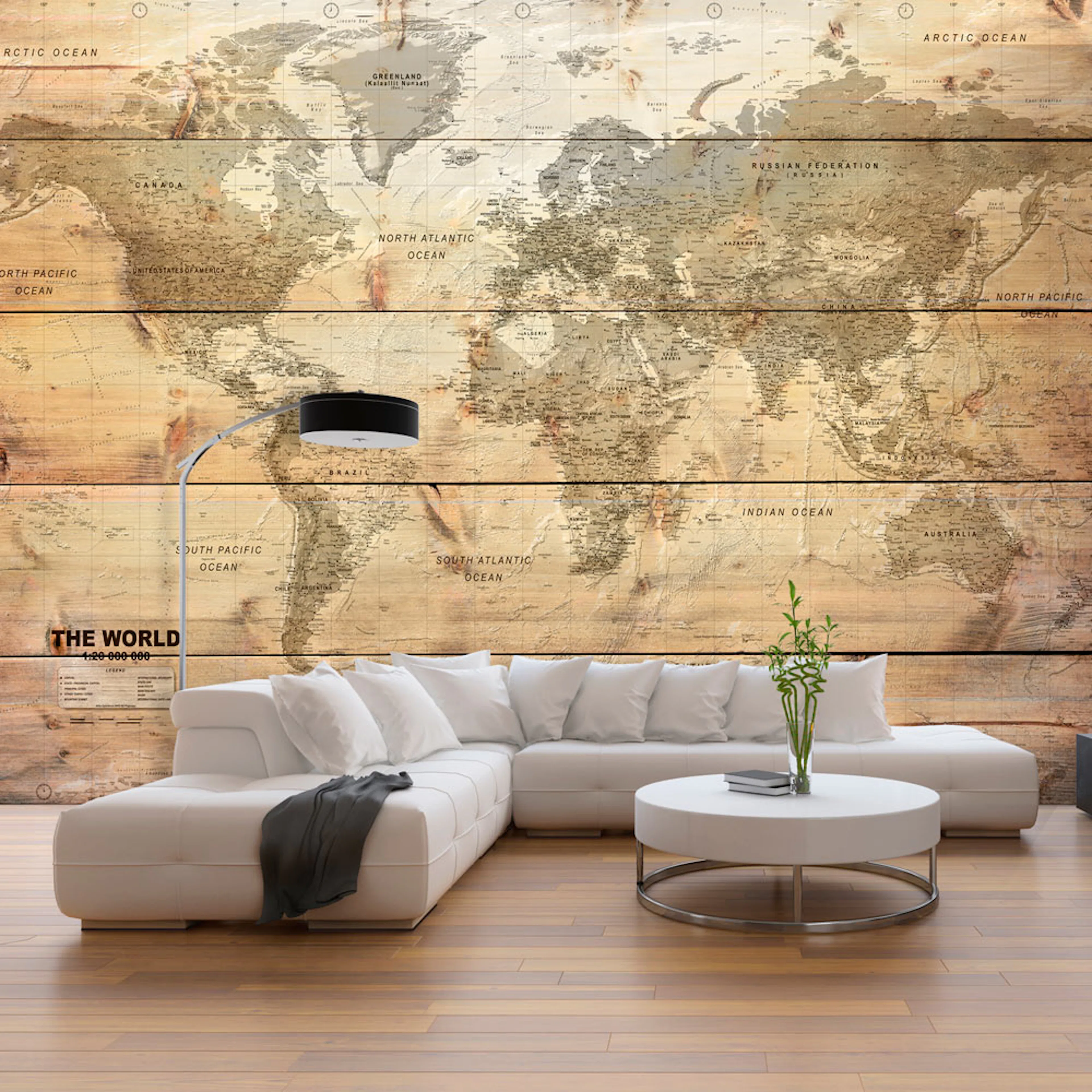 Fototapet Arkiio Map On Boards