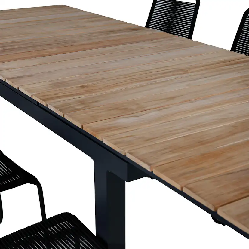 Matgrupp Utomhus Venture Home Mendi med 6 Levi Trädgårdsstolar