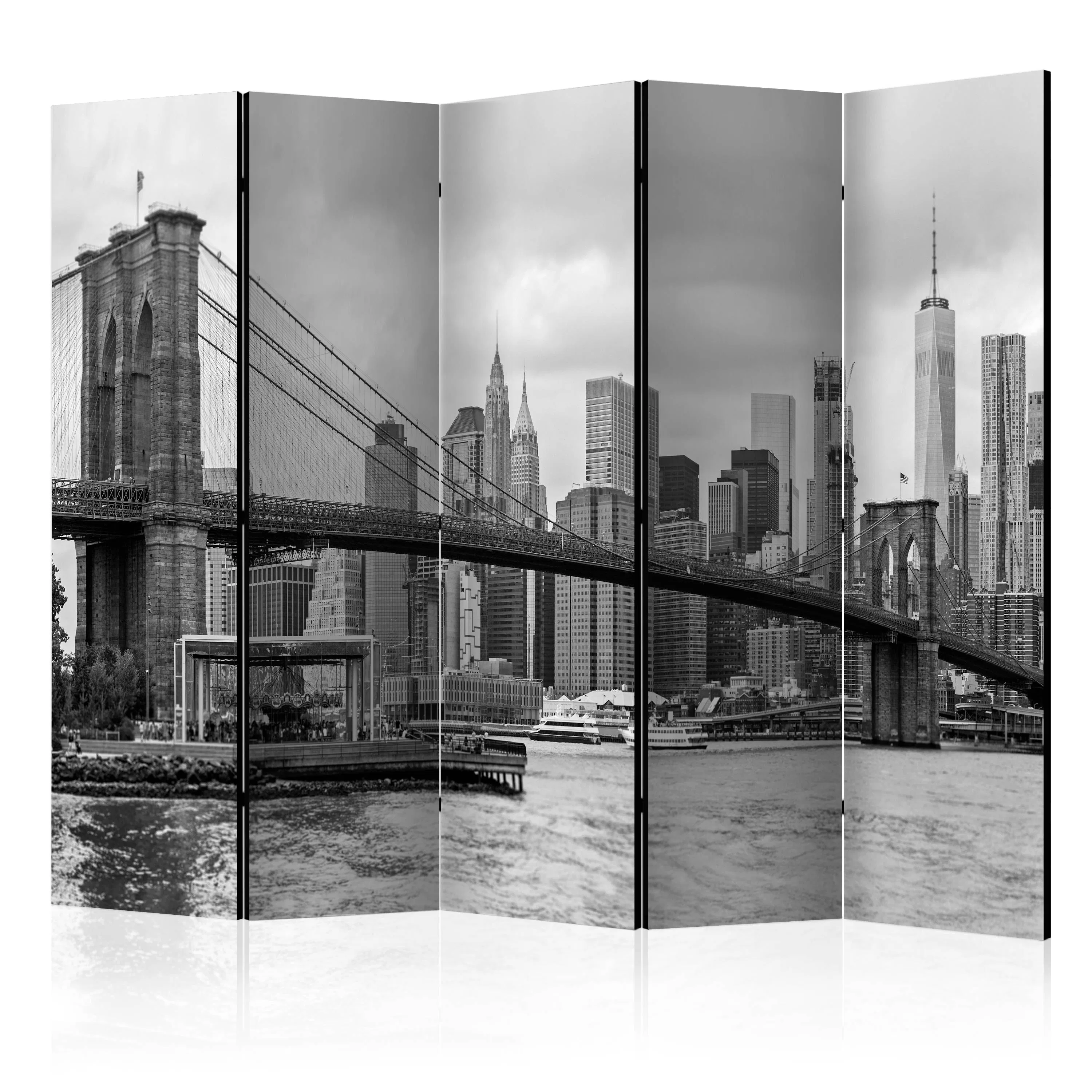 Rumsavdelare Arkiio Road to Manhattan Black and White II 225x172 cm