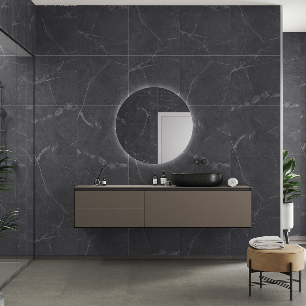 Våtrumsskiva Fibo 2272-LM6060 S Black Marble 10x620x3020 mm