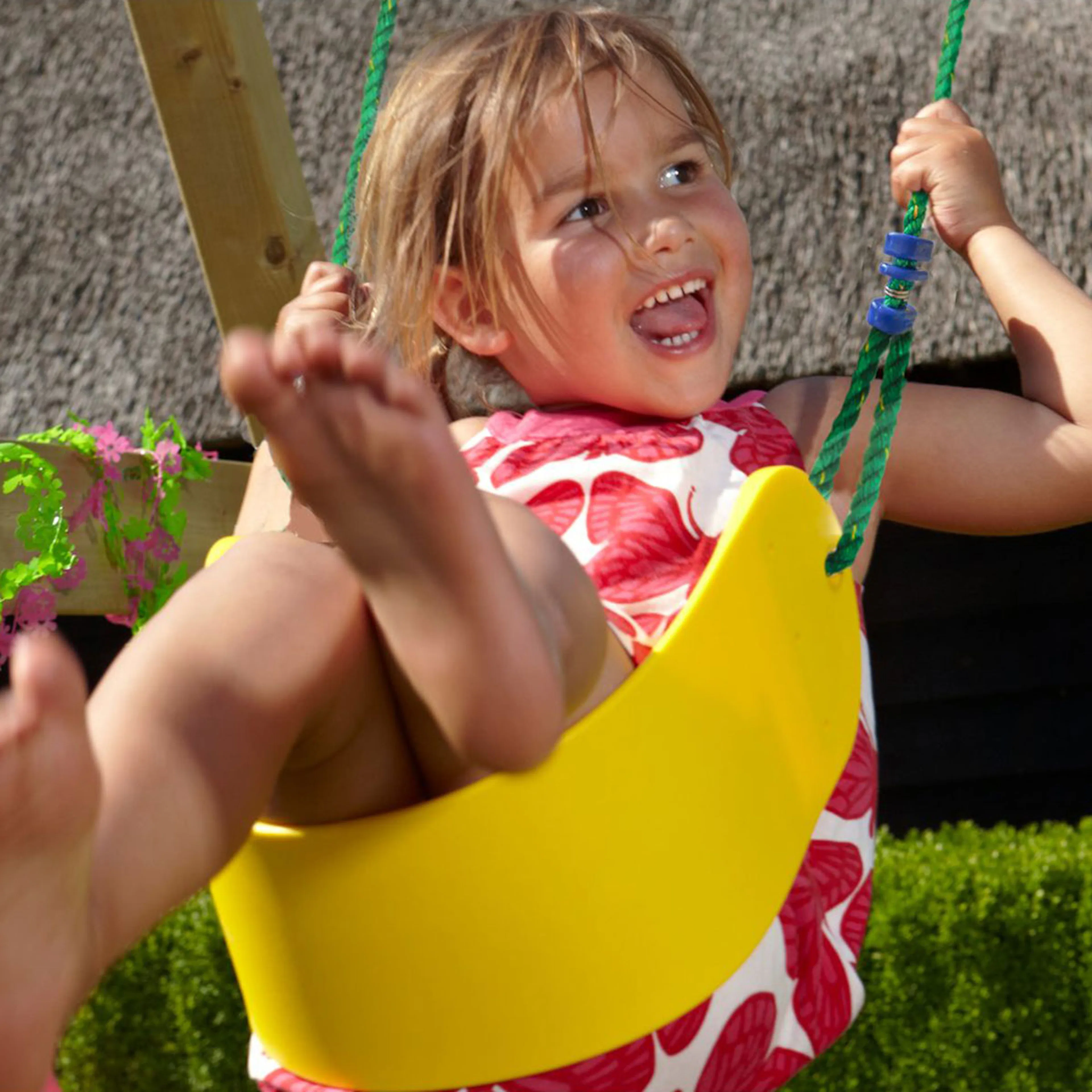 Jungle Gym Sling Swing lättviktsgunga, gul, komplett kit Gul