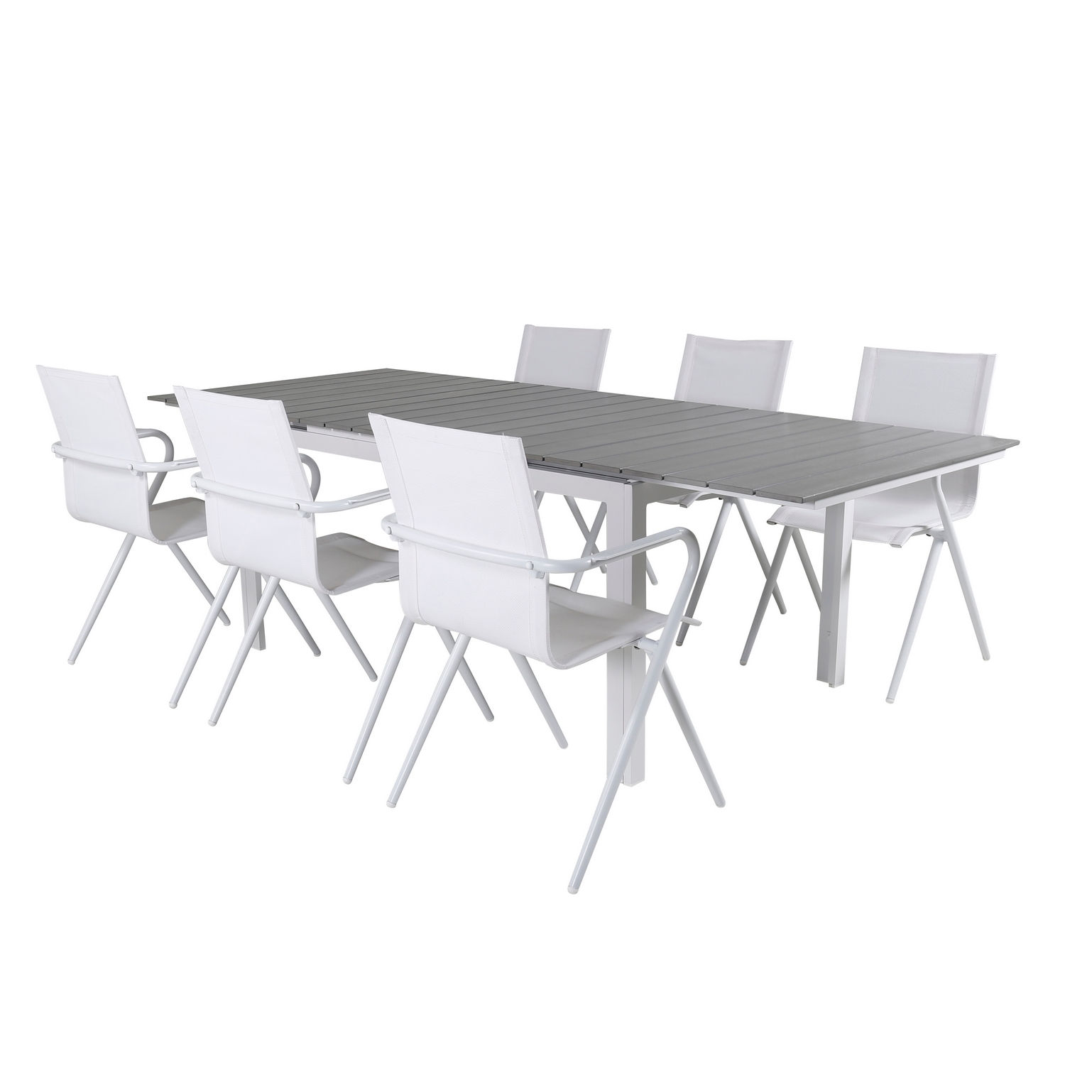 Matgrupp Venture Home Lova 160 Vit med 6 Aspen Matstolar