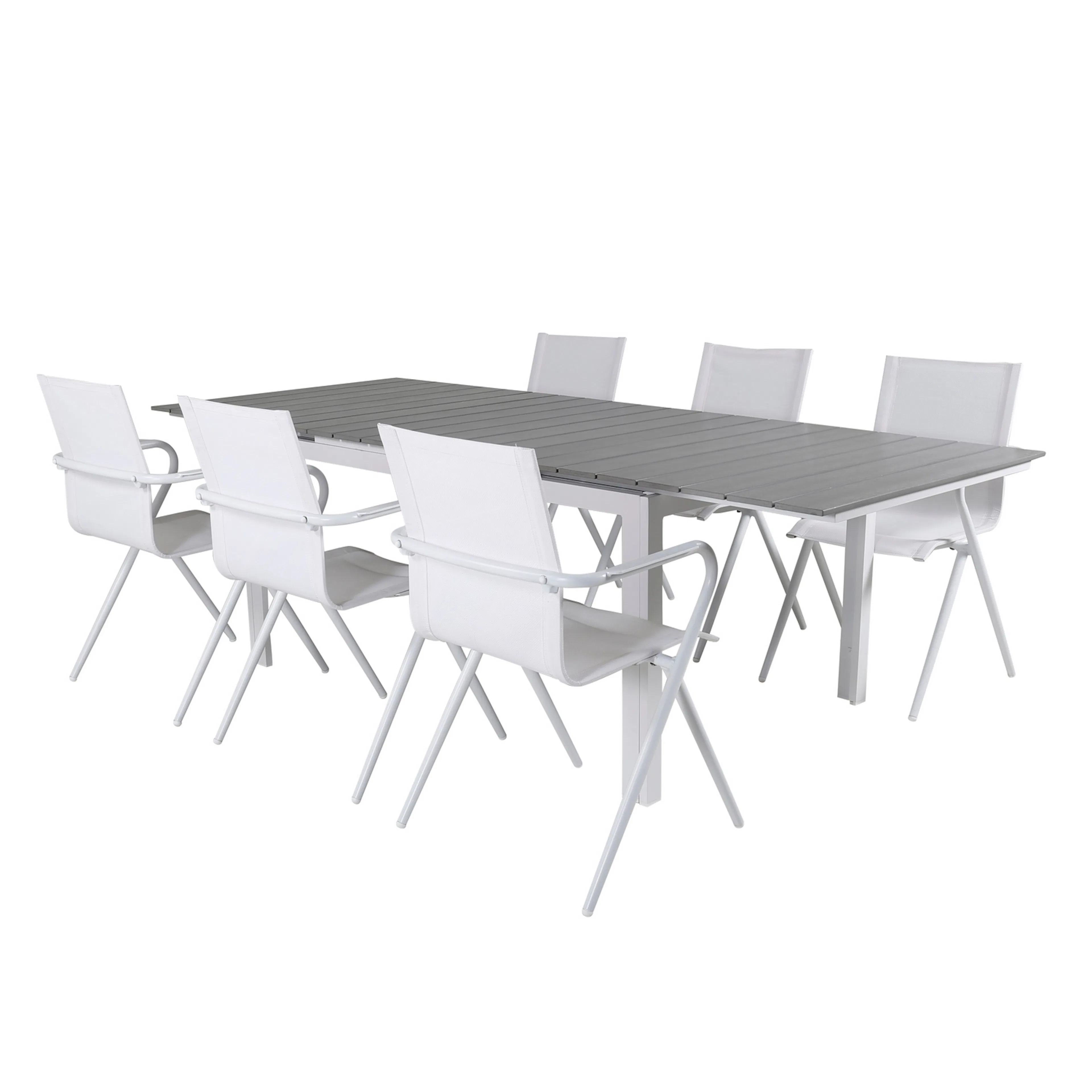 Matgrupp Venture Home Lova 160 Vit med 6 Aspen Matstolar