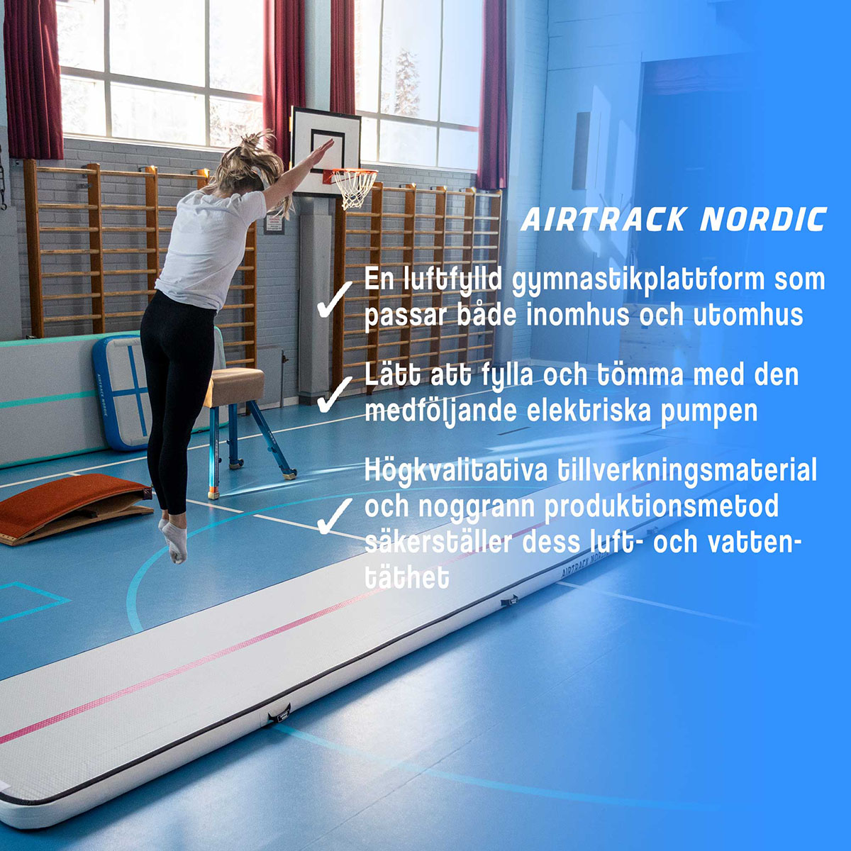 AirTrack Nordic Home Special Edition Luftvoltbana Rosa 700 cm