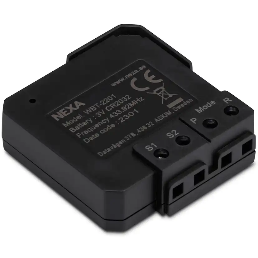 Inbyggnadsändare Nexa WBT-2201 Batteri På/Av/Dimmer 2 kanaler