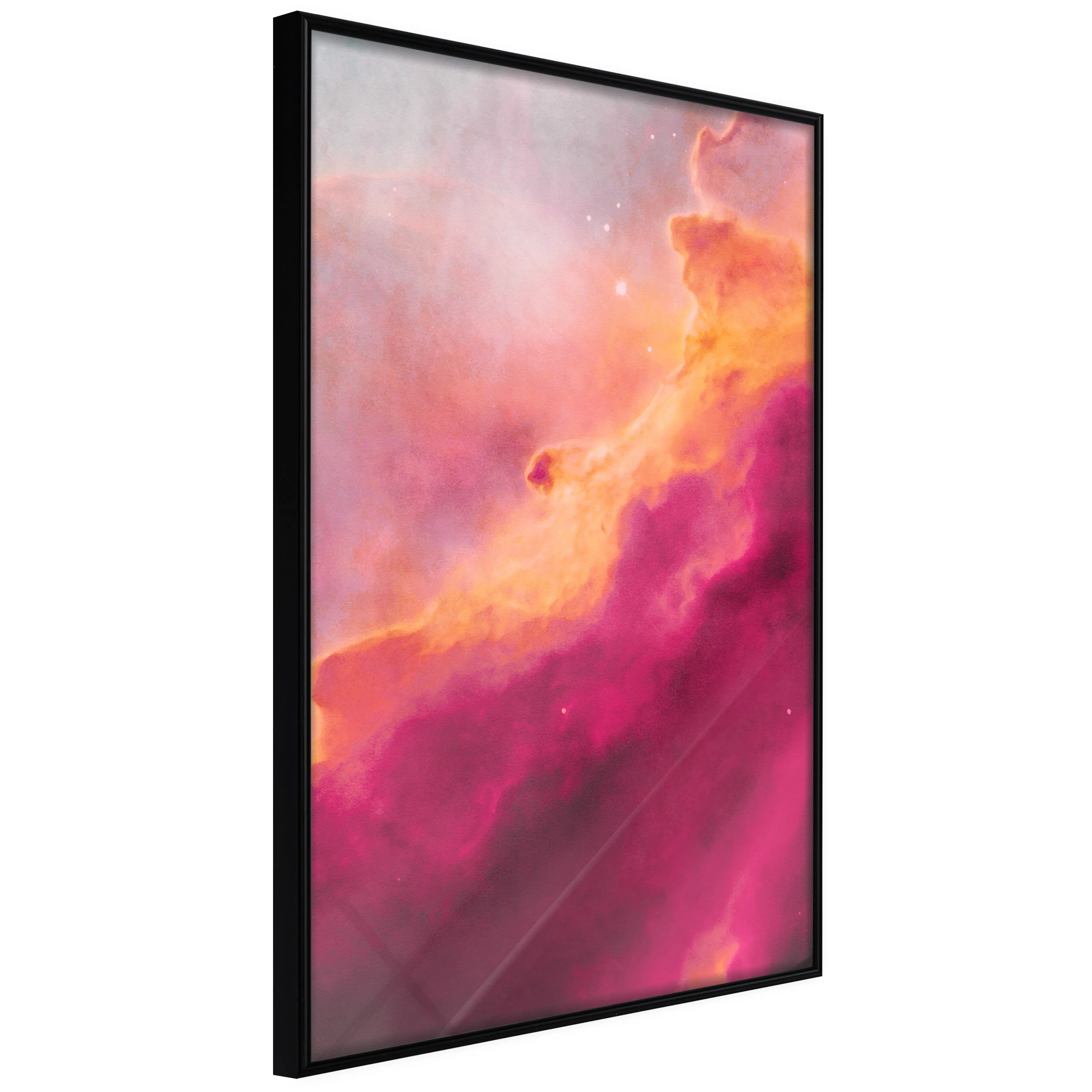 Affisch - Pink Nebula [Poster] 40x60 Svart ram, 40x60 cm