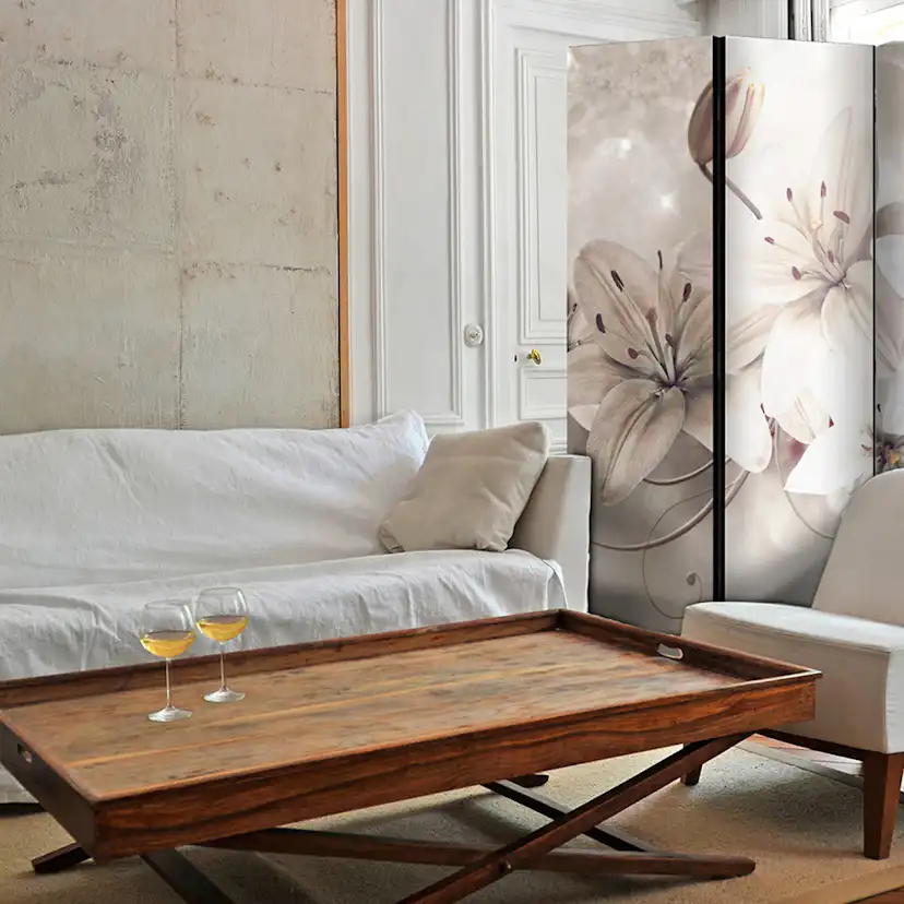 Rumsavdelare Skärmvägg Arkiio Diamond Lilies 135x172 cm
