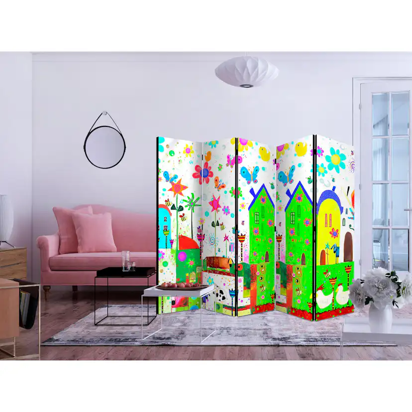 Rumsavdelare Arkiio Happy Farm II Flerfärgad 225x172 cm