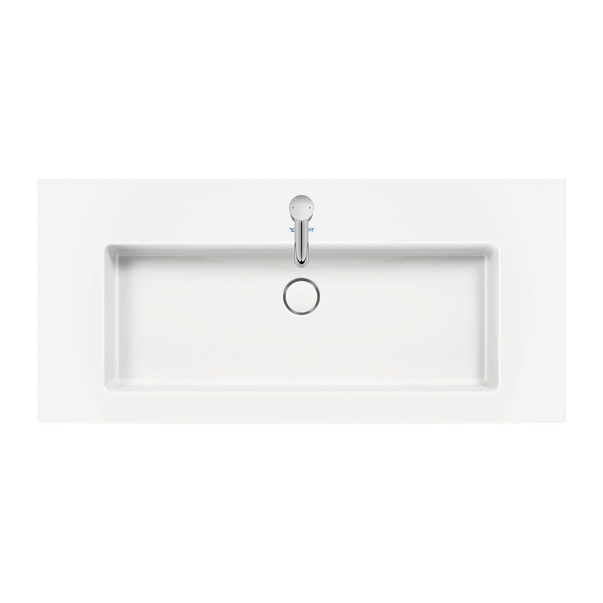 Tvättställ Vit Högblank 1055 mm 1055x490 mm, Hål för Blandare: Ja