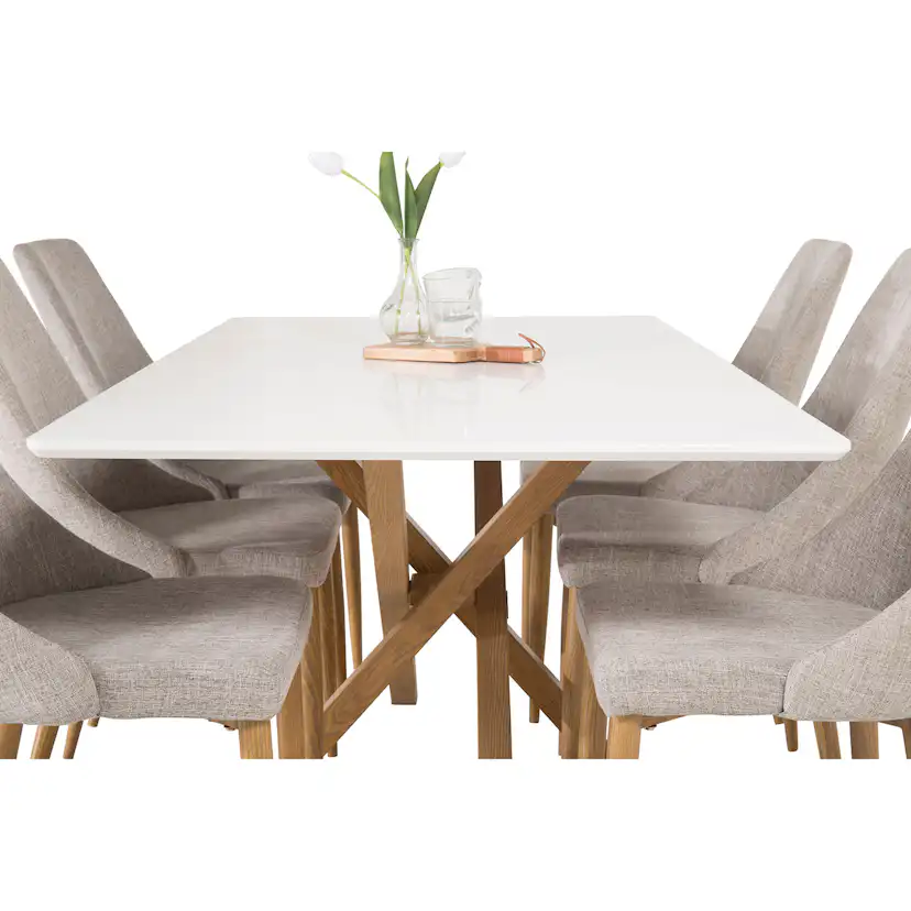 Matgrupp Venture Home Piazza 180 cm med 6 Leone stolar