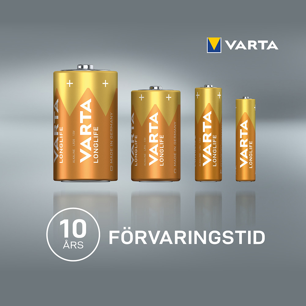 Batteri VARTA Alkaliska Longlife LR20/D 2-Pack
