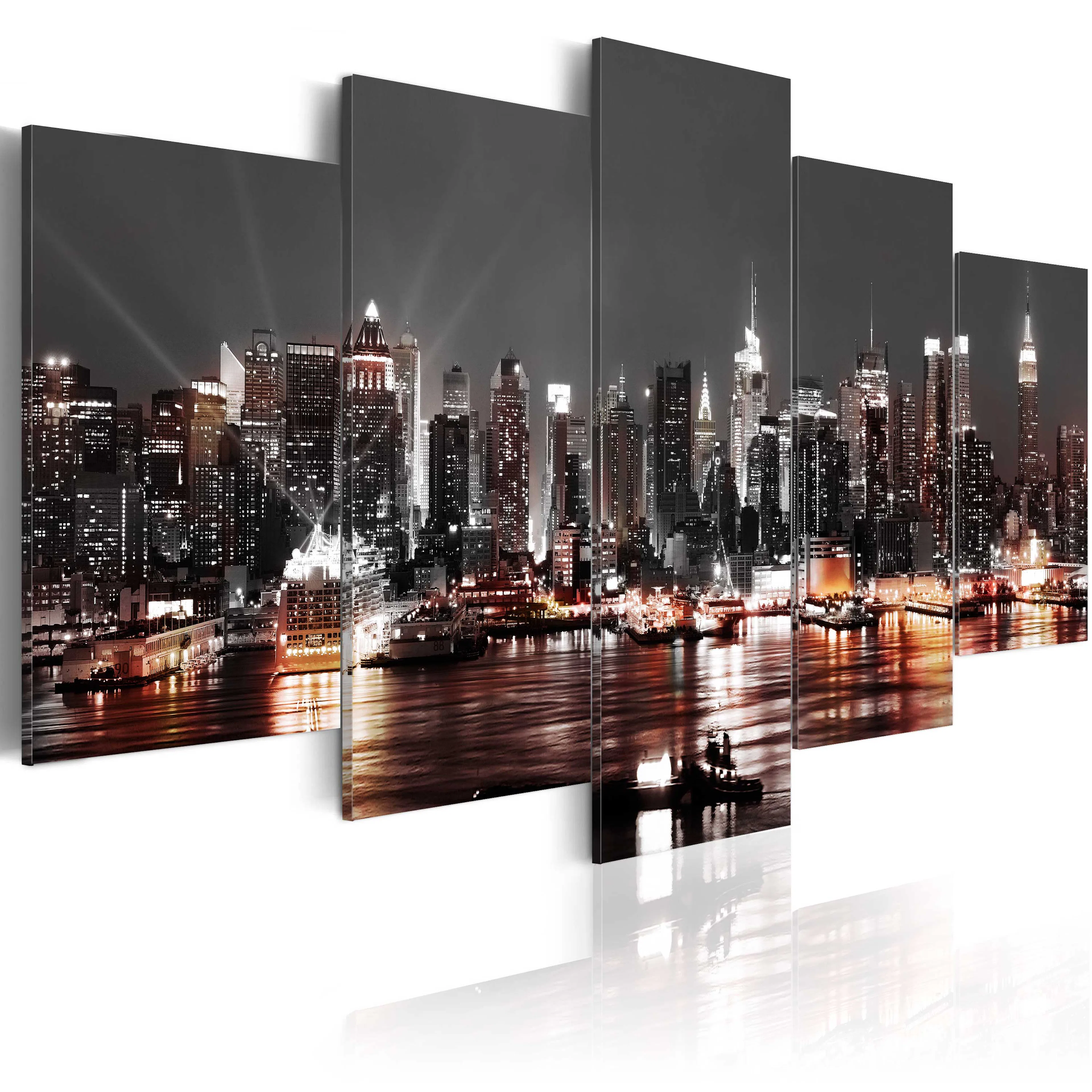 Foto på akryl - Gray City [Glass] 200x100 Mått: 200x100 cm