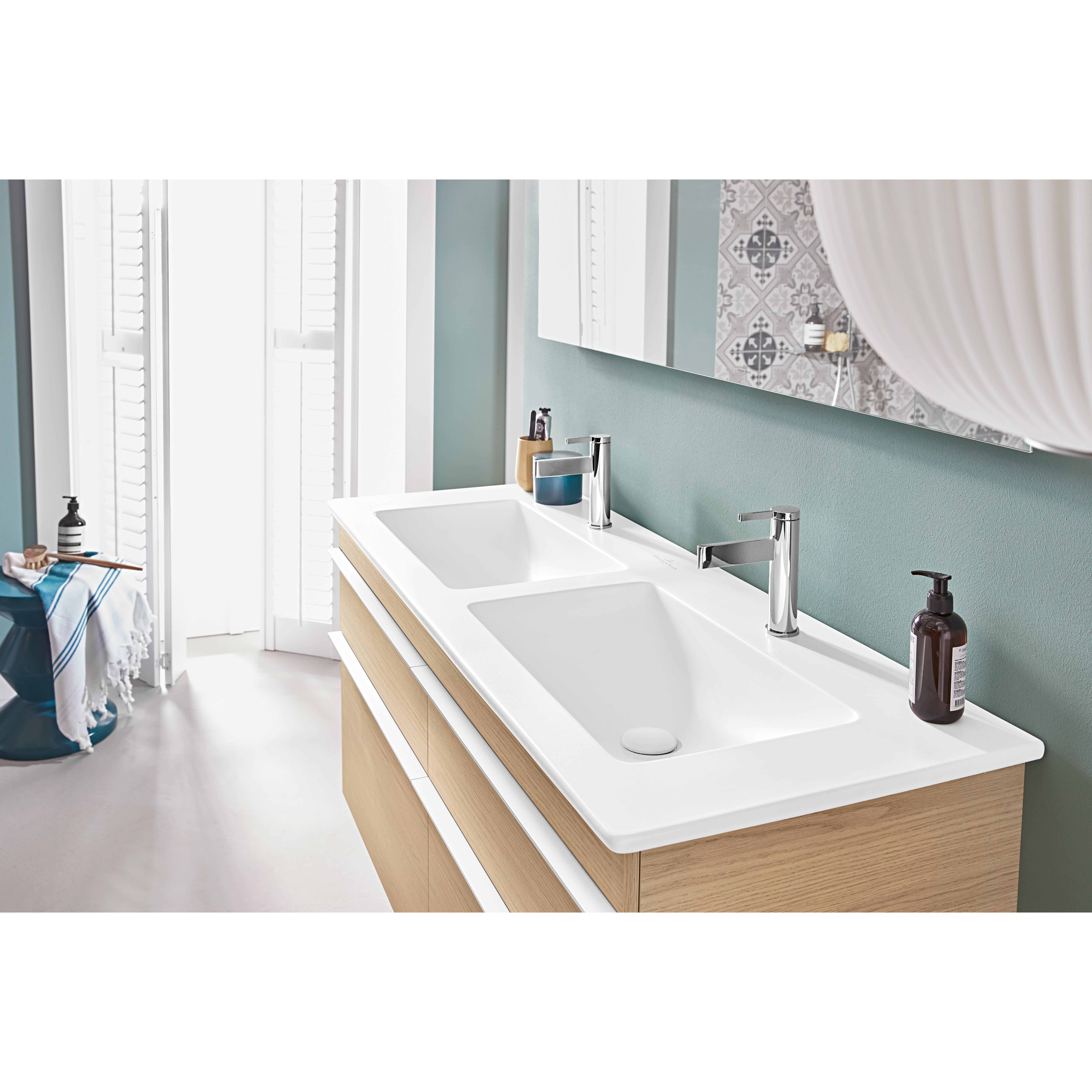 Tvättställsskåp Villeroy & Boch Venticello 125 cm med  4 Lådor för Dubbla Tvättställ