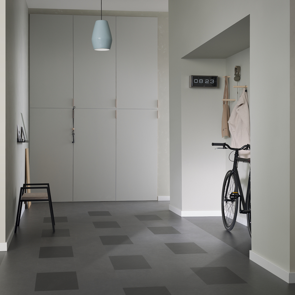 Linoleumgolv Forbo Marmoleum Click Volcanic Ash 60x30 cm