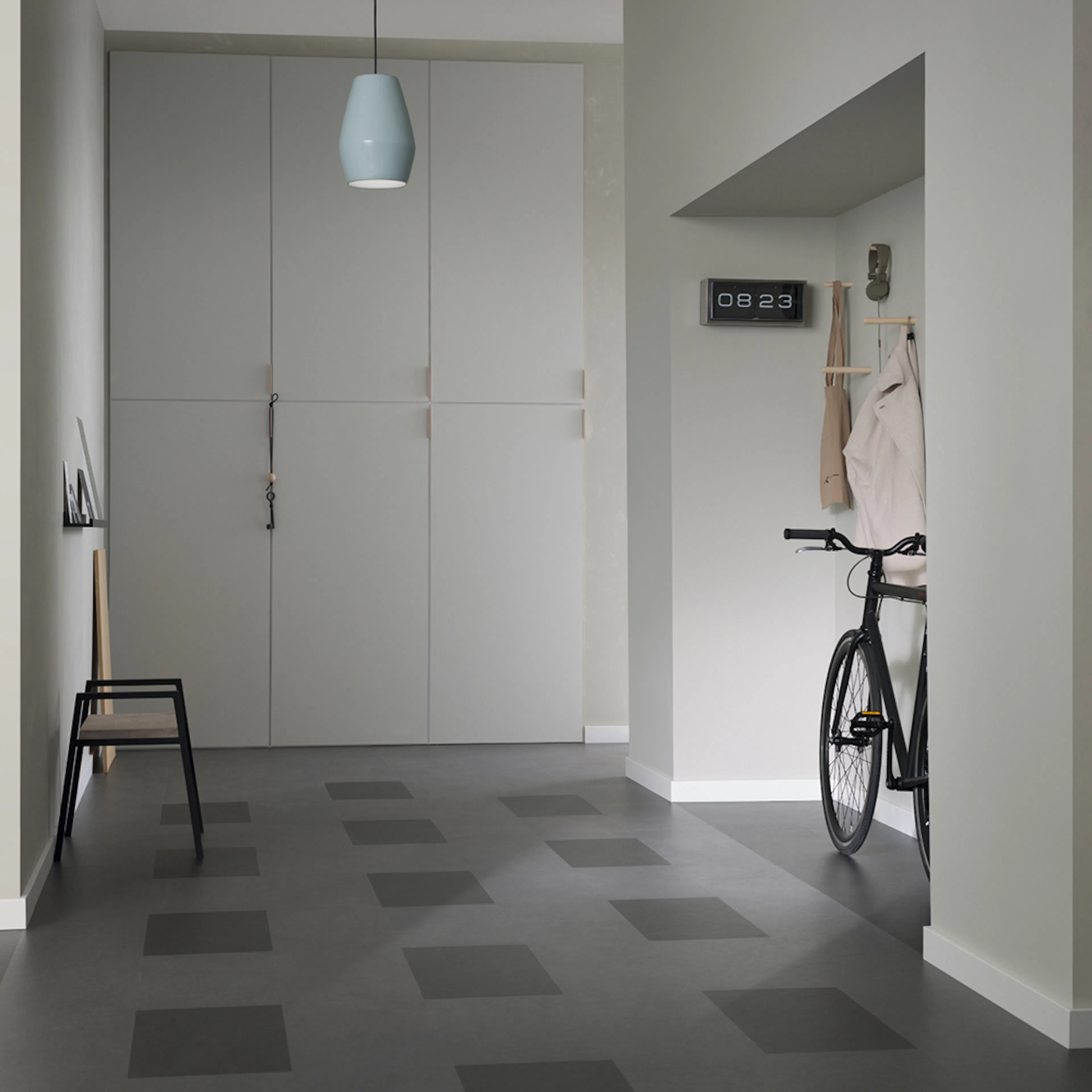 Linoleumgolv Forbo Marmoleum Click Volcanic Ash 60x30 cm_NEW