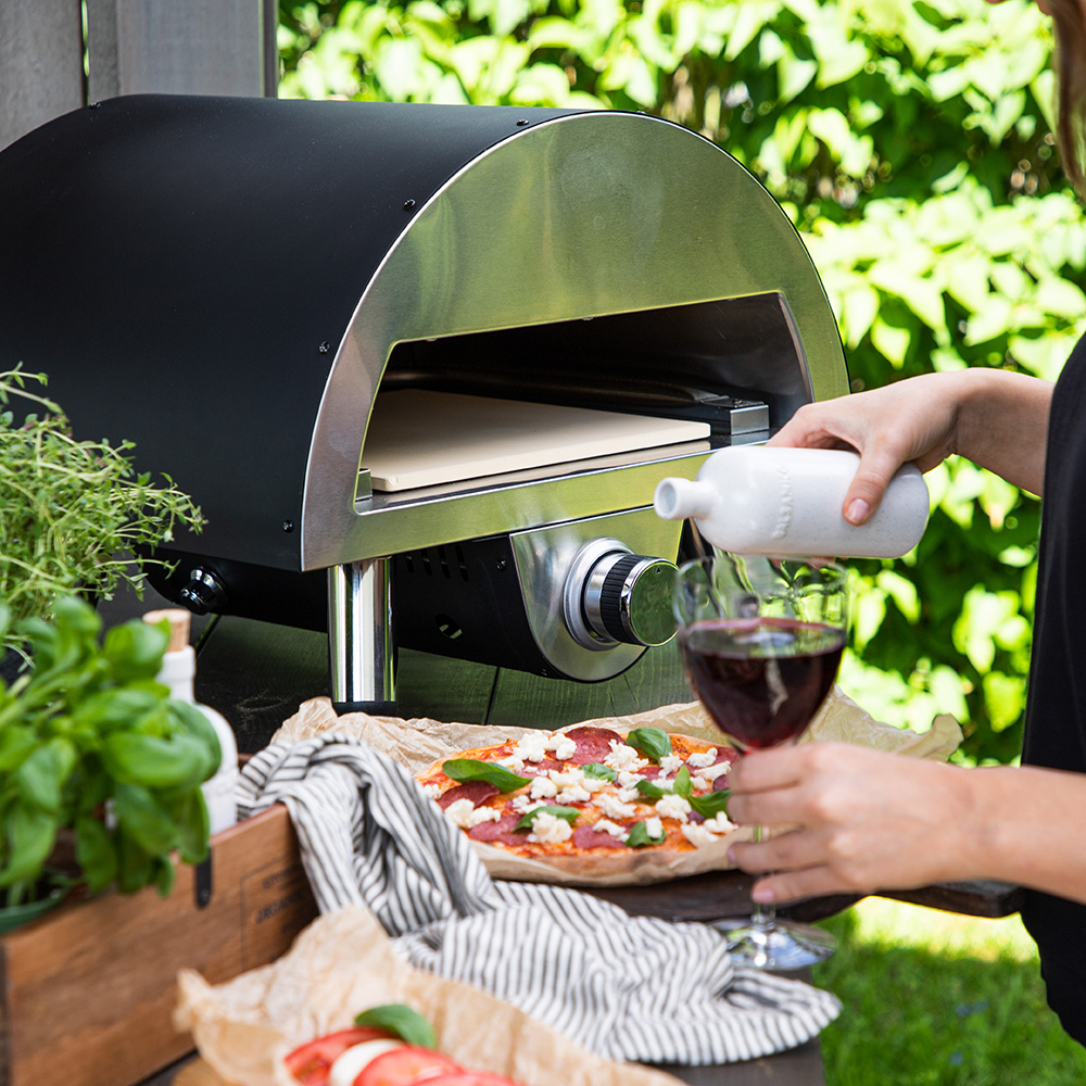 Pizzaugn Venture Home Sentosa Gasol i Svart Stål & Keramikplatta