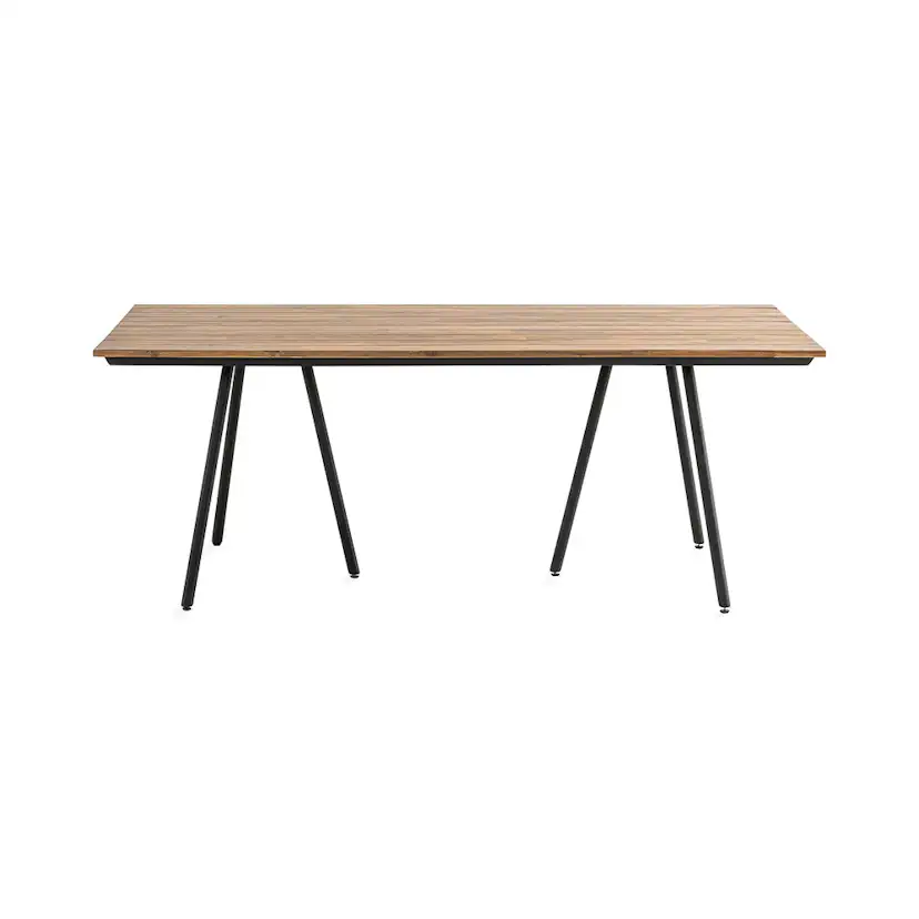 Utebord Comfort Garden Trio 200x100 cm Akacia/Svart