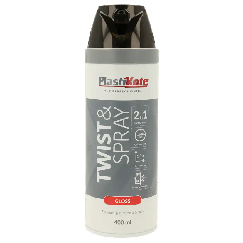 Sprayfärg Plasti-kote T&S Svart Blank 400 ml