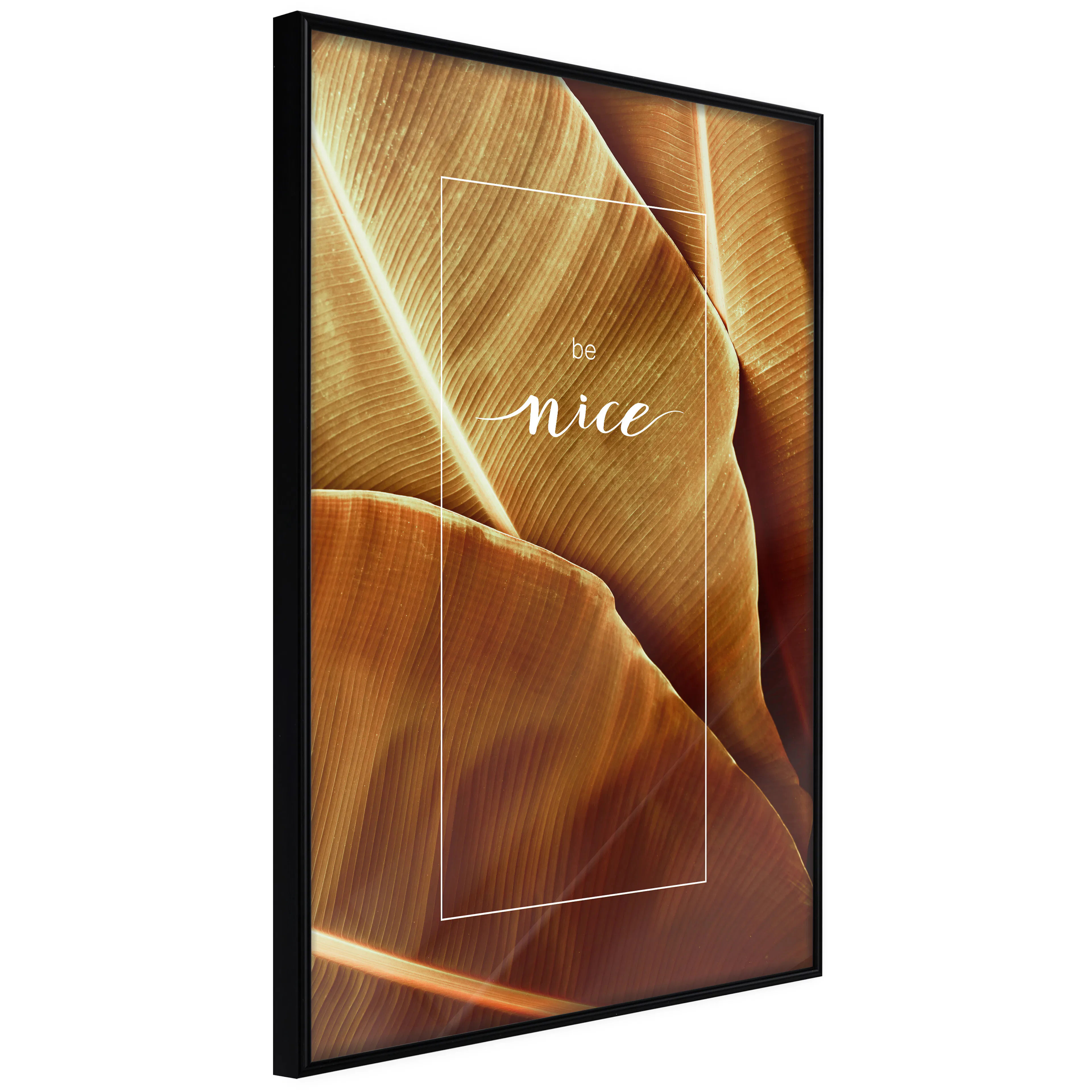 Affisch - Brown Leaf [Poster] 40x60 Svart ram, 40x60 cm