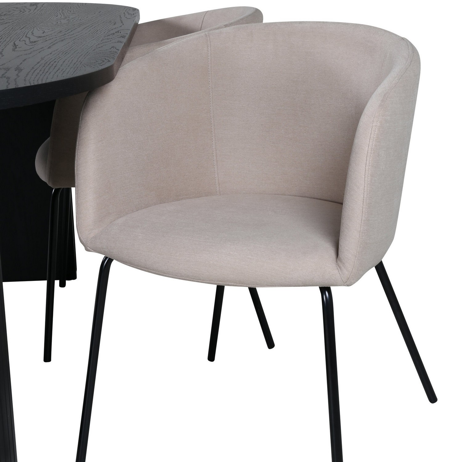 Matgrupp Venture Home Bianca med 4 Bergen Stolar Polyester