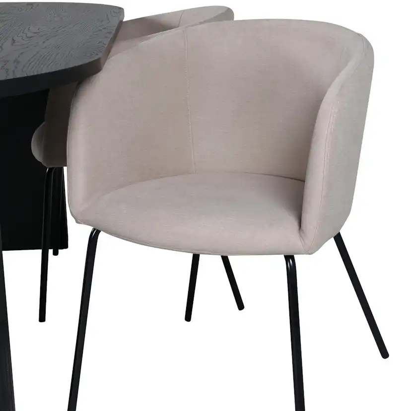 Matgrupp Venture Home Bianca med 4 Bergen Stolar Polyester