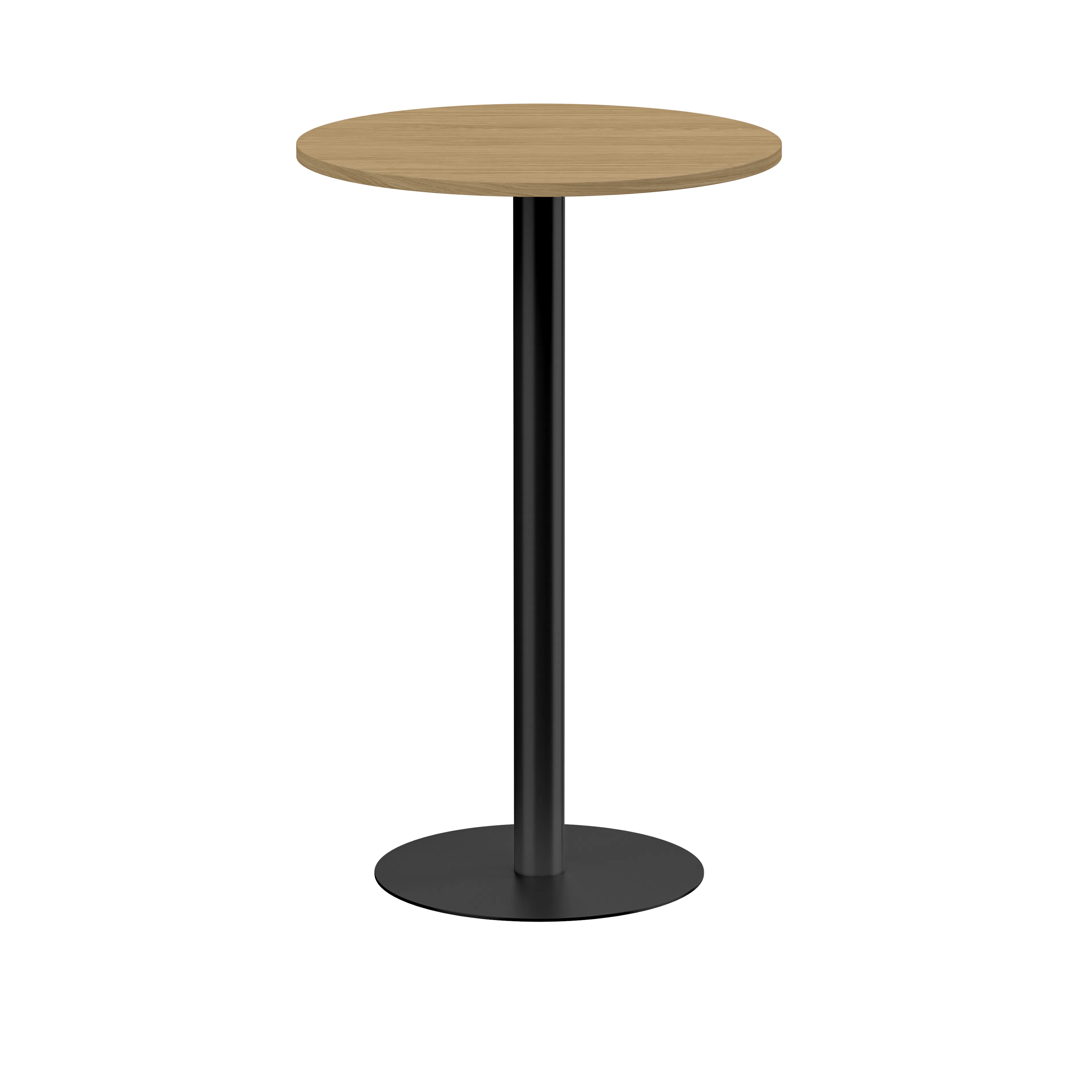 Pelarbord diam 700 H1100 eklaminat/svart Ek/Svart