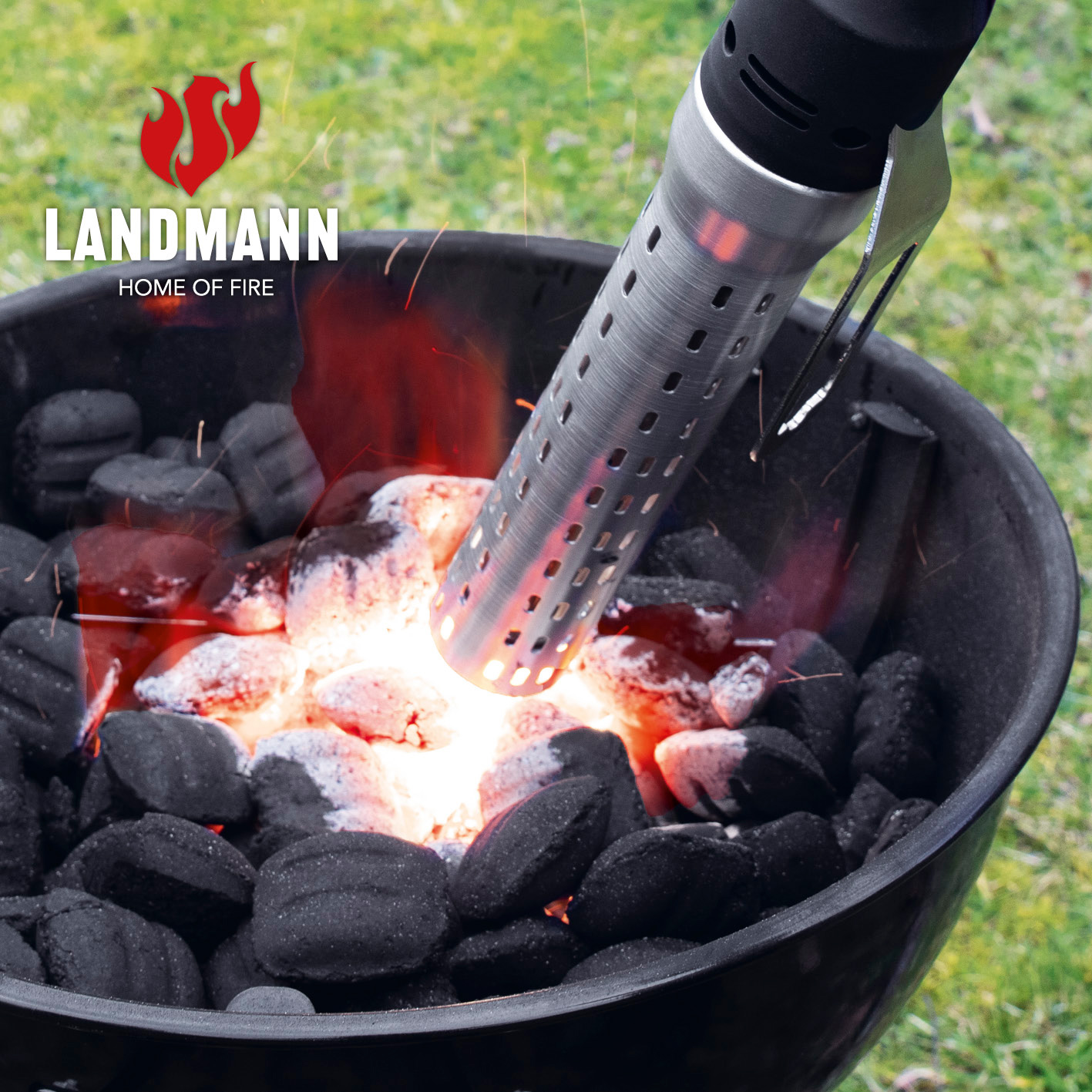 Elektrisk Grilltändare Landmann 2000W för Kol, Briketter & Ved