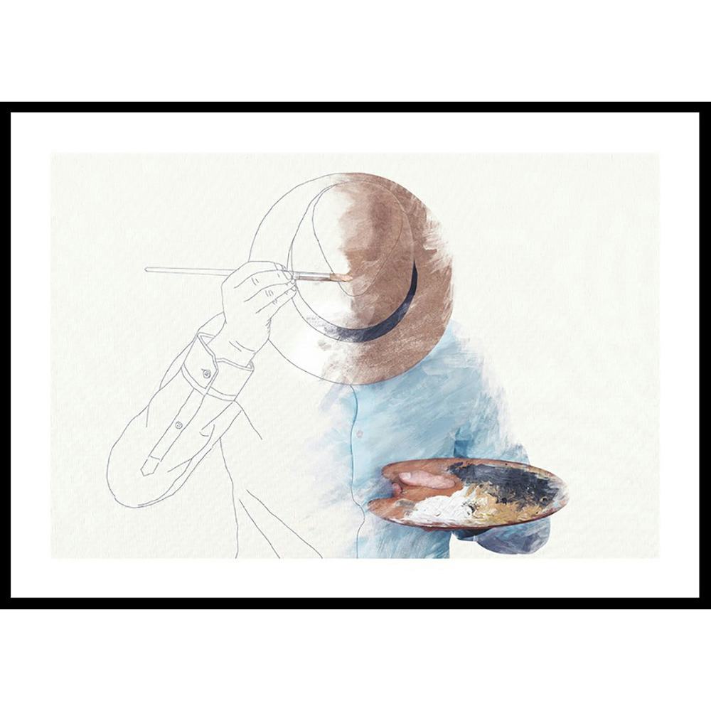 Poster Gallerix Painting Himself Surreal Identity