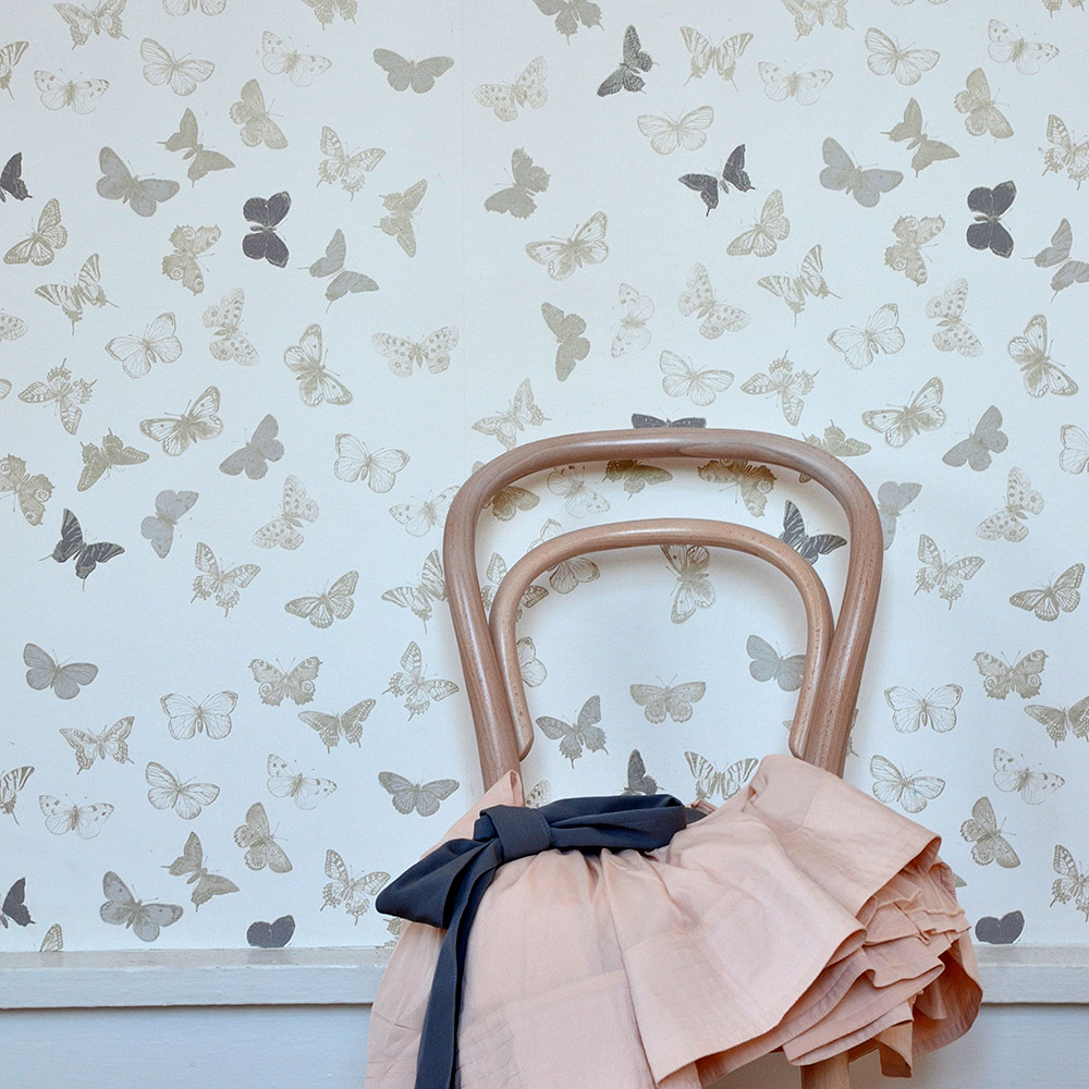 Tapet Mimou Butterfly White/Bronze