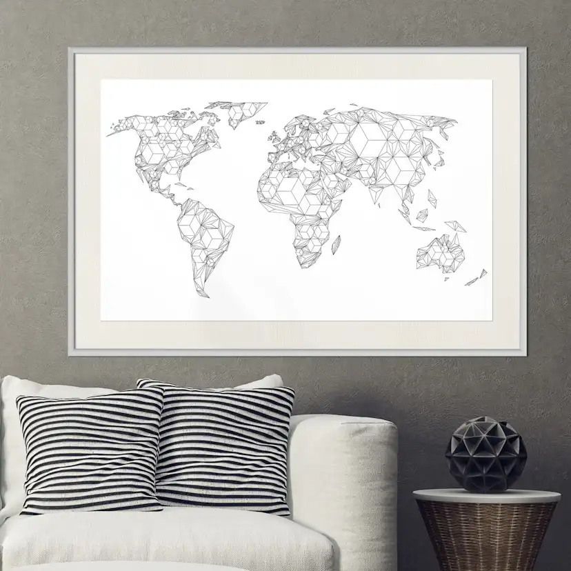 Poster Artgeist Affisch Geometric Map