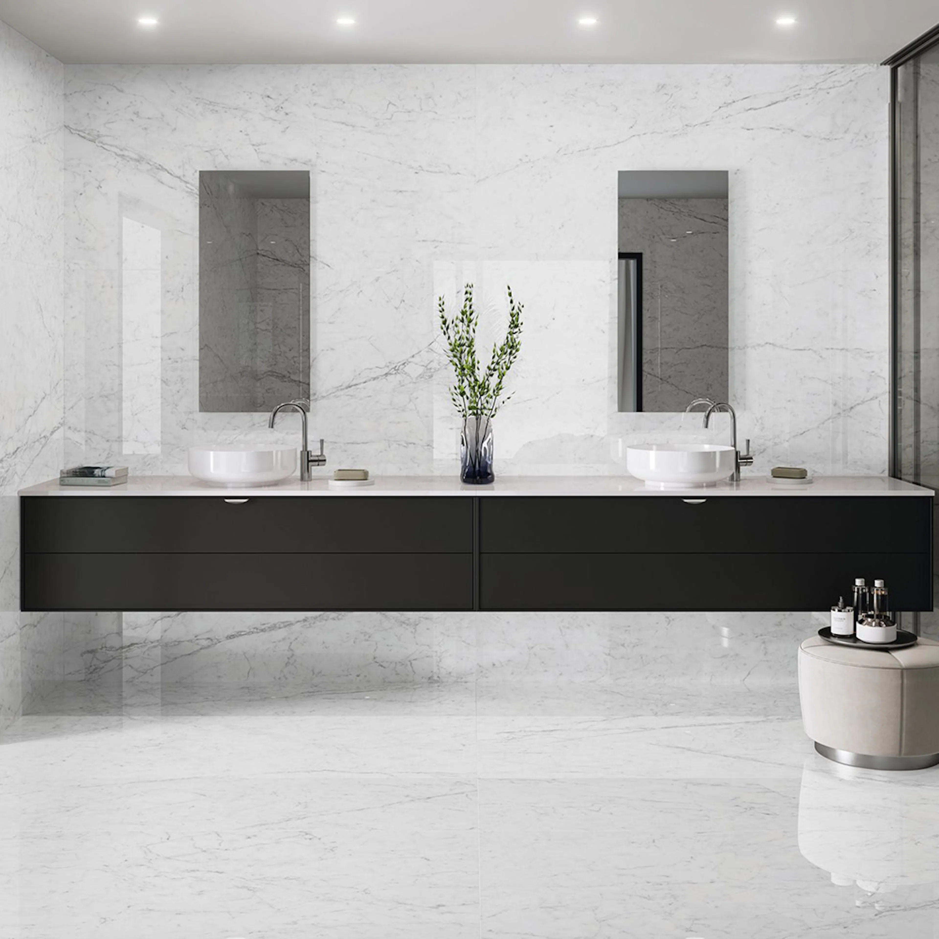 Klinker Lhådös Carrara Marmor Blank 60x120 cm