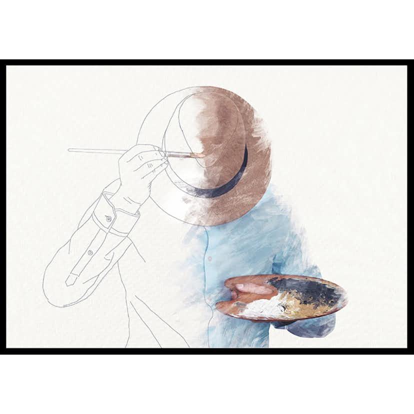 Poster Gallerix Painting Himself Surreal Identity