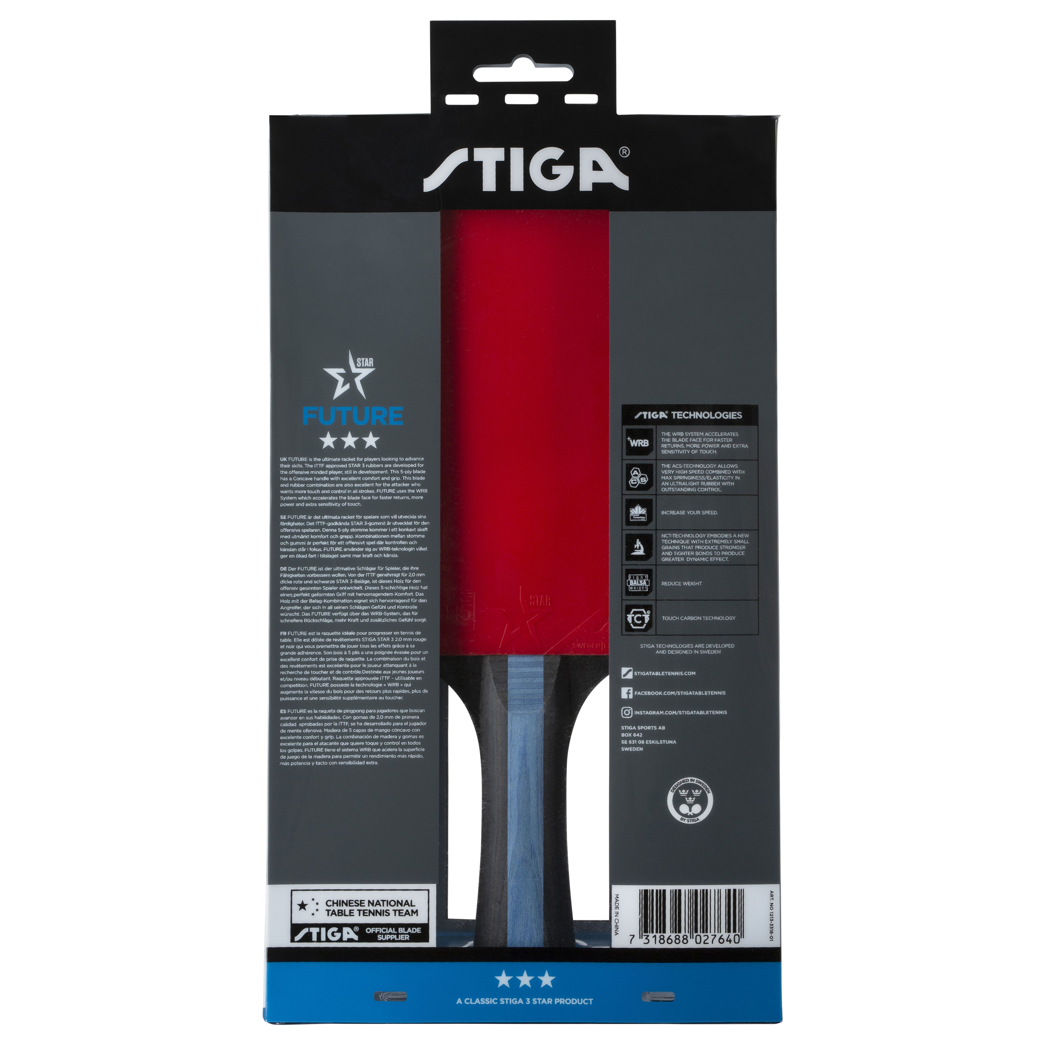 Pingisracket STIGA Sports 3-star Future