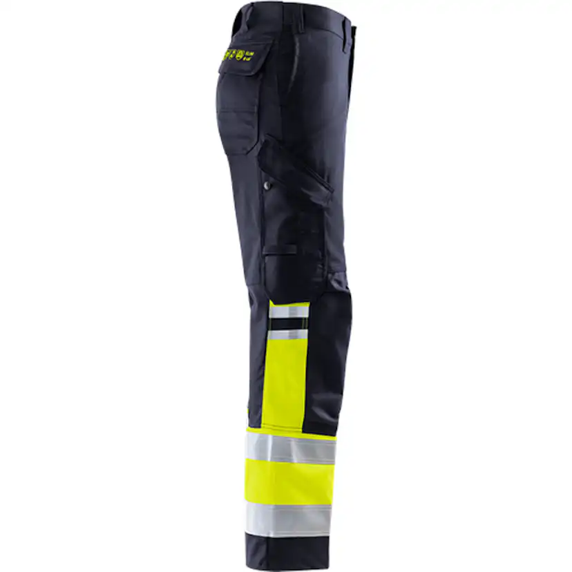 Flamestat byxa stretch 2162 ATHF, kl 1 Storlek: C44, Gul/Marinblå
