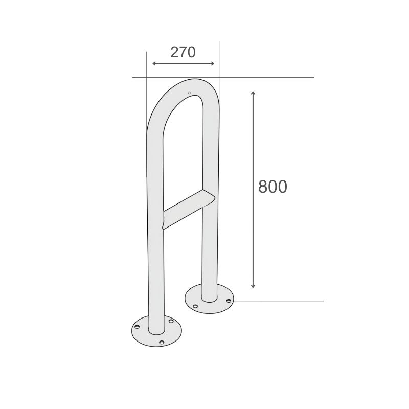 Cykelställ R&R Solutions Economy För 2 Cyklar Golvmonterad