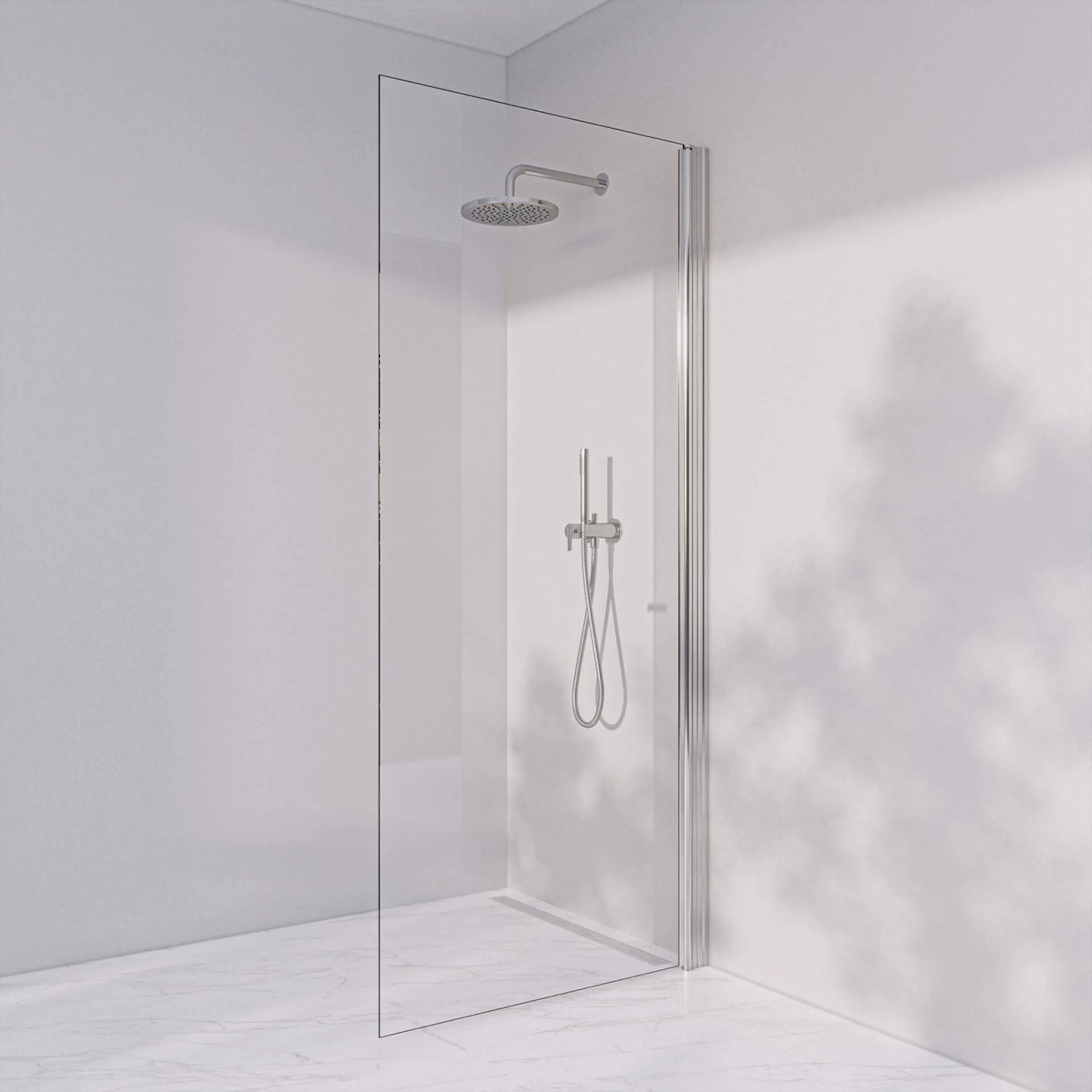 Invitrea Prime PH2/Högerhängd/90/Blankpolerad/Frostat glas Glastyp: Frostat Glas, Profil: Blankpolerad, Bredd: 900 mm