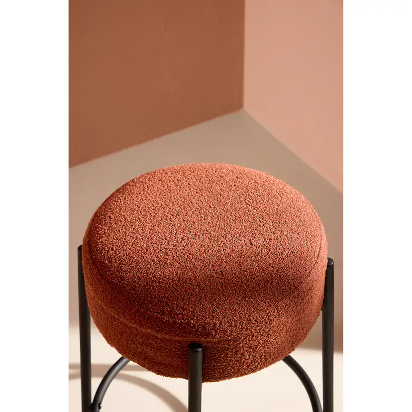 Tucson Bar Chair - Black Legs / Roasty Boucle Barstol Venture Home Tucson