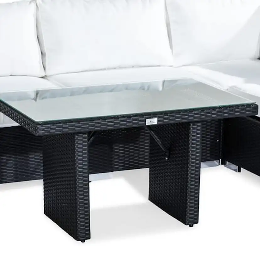 Loungegrupp Comfort Garden Bahamas 5-sits L-Soffa med Avslut och Bord