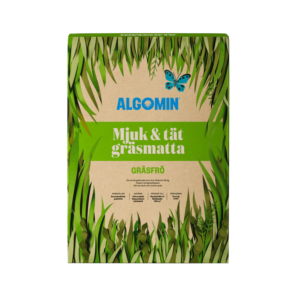 Gräsfrö Algomin Mjuk & Tät Gräsmatta