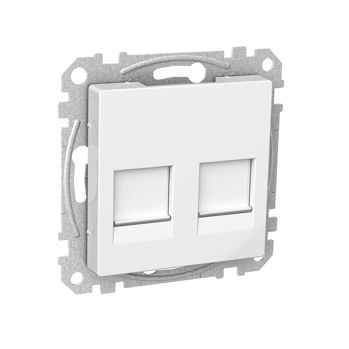 Centrumplatta Schneider Electric Exxact 2xSystimax-jack