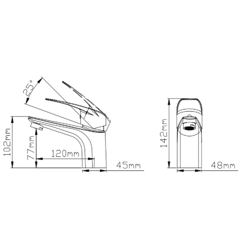 Tvättställsblandare Strand Stainless Titan TI-2001